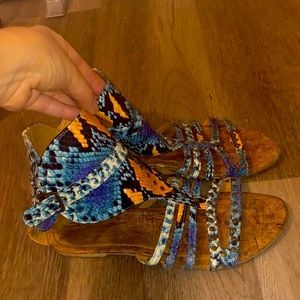 Womens snake skin sandals